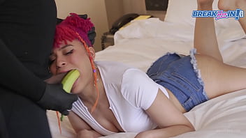 Black Teen Gets Freaky with Banana in Hardcore Anal